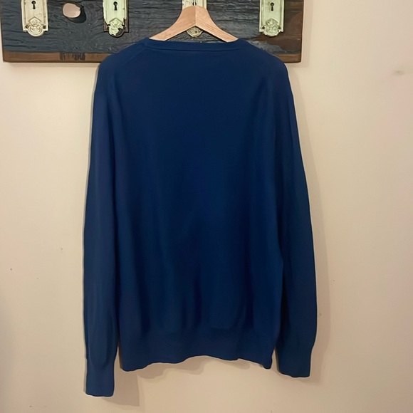 2/$30 J. Crew Blue Cotton Sweater Size Large - Picture 9 of 14